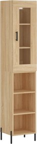 vidaXL sonoma tölgy szerelt fa magasszekrény 34,5x34x180 cm
