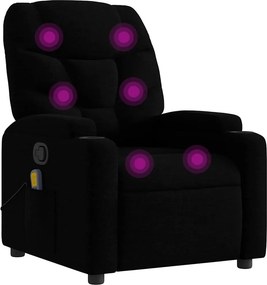 vidaXL fekete szövet dönthető masszázsfotel