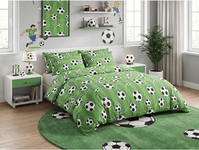 Polipamut ágyneműhuzat FOOTBALL TIME POLY zöld Ágyneműhuzat mérete: 70 x 90 cm | 140 x 200 cm