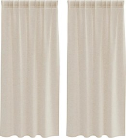 vidaXL Voile Függöny 2 pcs Homokszín 175 x 140 cm Poliészter