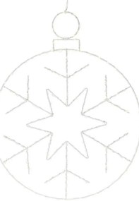 Kerstball Snowflake karácsonyi lógó LED dekoráció250 LED, 48 cm