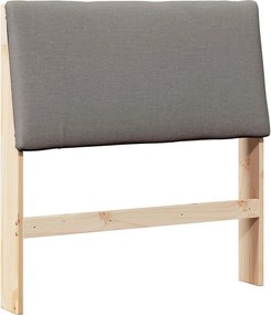 vidaXL Kárpitozott fejtámla Tópszínű 90 cm Tömör fenyőfa