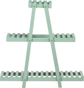 Outsunny 3-szintes Virágtartó, 76cm Magas Virágtartó Belső és Külső Használatra, Fából Készült Virágtartó Polc, Több szintes Virágtartó a Nappaliba, K