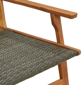 Kerti pad Szürke 122x76x73.5 cm Tömör akácfa