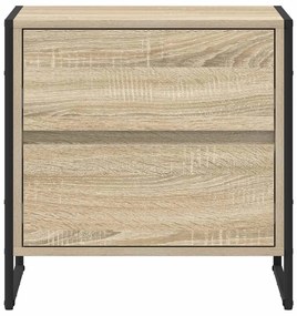 vidaXL Éjjeli asztal fiókkal Sonoma 50 x 39.5 x 50 cm Faanyag