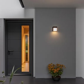 Brilagi - LED Kültéri fali lámpa TERNI LED/12W/230V fekete IP44