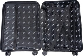 Sötétvörös 3 darabos luxus keményfedeles bőröndkészlet "Royal" – M, L, XL