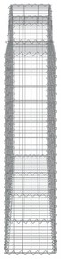 2 db íves horganyzott vas gabion kosár 200x30x120/140 cm