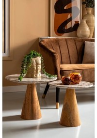 Kerek tárolóasztal márvány dekoros asztallappal ø 50 cm Force – Leitmotiv