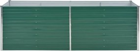 vidaXL zöld horganyzott acél kerti magaságyás 240 x 80 x 77 cm