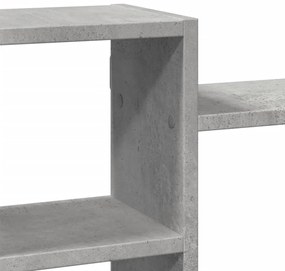 betonszürke szerelt fa fali polc 129 x 18 x 42 cm