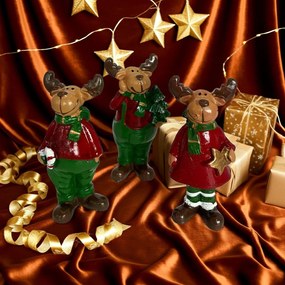 Álló rénszarvas poly figura 3féle 10cm