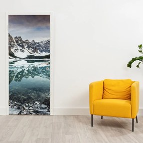 Fotótapéta ajtóra - Tó télen (95x205cm)
