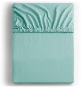 Türkiz gumis jersey lepedő 240x220 cm Amber – Restilo