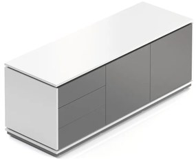 Alkotó konténer 153,6 x 53,6 cm, 3 modulos, antracit / fehér
