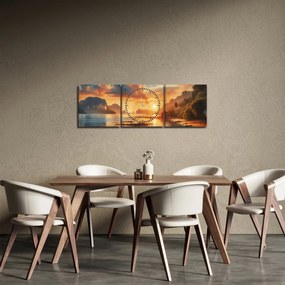 Kép - Kilátás a partról (órával) (90x30 cm)