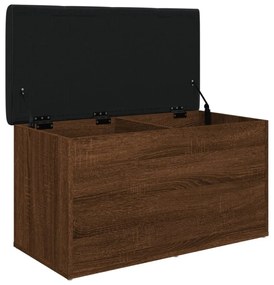 barna tölgy színű szerelt fa tárolópad 82 x 42 x 45 cm