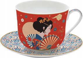 Csésze csészealjjal 1+1 szett porcelán 400 ml Tokyo Coll