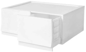 Wave twin Snow moduláris tárolódoboz kerekeknélkül 54,6 x 43,4 x 22 cm, széles - 2 fiók