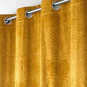 Sárga bársony függöny 140x240 cm Analia – douceur d'intérieur