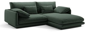 Sötétzöld sarokkanapé (jobb oldali) Torino – Micadoni Home