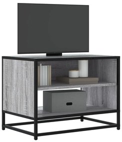 szürke sonoma színű szerelt fa és fém TV-szekrény 61x40x46 cm