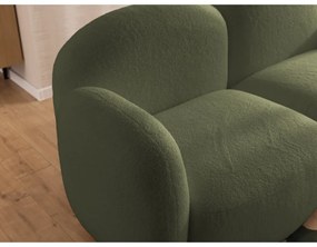 Zöld buklé sarokkanapé (jobb oldali-heverő résszel) Orbit – Ropez