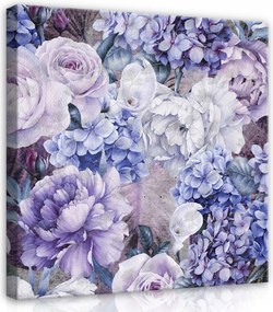 Vászonkép 40x40 Virágok rózsák bazsarózsa hortenzia virág kompozíció csendélet