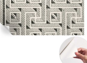 Divatos öntapadós tapéta Fali furnér Tégla labirintus 250x104 cm