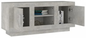 betonszürke szerelt fa TV-szekrény 102x35x45 cm