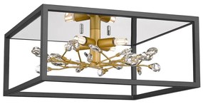 Zuma Line C0578-04A-B5TF - Mennyezeti lámpa SPRING 4xG9/33W/230V fekete/arany