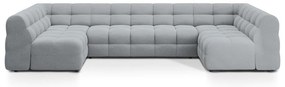 Szürke sarokkanapé (U alakú) Kendal – Micadoni