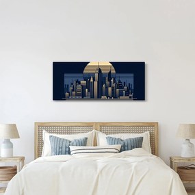 Kép – Geometrikus város (120x50 cm)