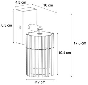 Design kültéri mennyezeti reflektor fekete IP44 - Boris