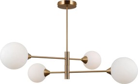 ITALUX PND-55342-4-HB EVORA Többágú Függesztett Lámpa Fehér, Mézédes, Sárgaréz G9 IP20