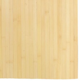 négyszögletű világos természetes bambusz szőnyeg 80 x 300 cm