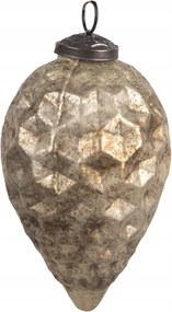 AranyszĂnƱ, hĂĄromszög alakĂș, egyenetlen felĂŒletƱ karĂĄcsonyi ĂŒveggömb