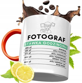 Narancssárga Bögre Fotósnak Ajándék fényképes nyomtatással