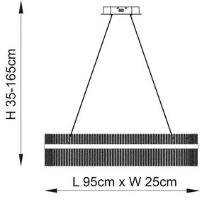 Endon 104082 - ADRIEL LED dimmelhető kábeles függeszték LED/47W/230V 3000K arany