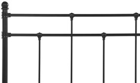 Franciaágy 180 cm LUXO (ágyráccsal) (fekete). 1007327
