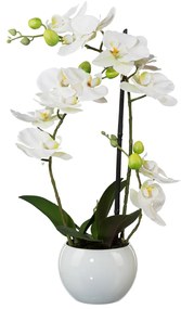 Mű orchidea virágtartóban, 42 cm