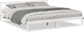 vidaXL fehér tömör fenyő extra hosszú ágykeret matrac nélkül 200x220cm