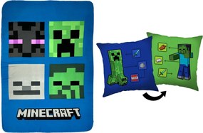 Minecraft Bad Creeper polár takaró és párna szett, 2 részes