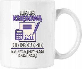 Könyvelő bögre Mindig Igaza van Fehér 330ml