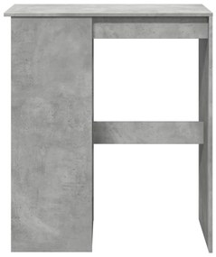 betonszürke szerelt fa bárasztal tárolókkal 90x47,5x103,5 cm