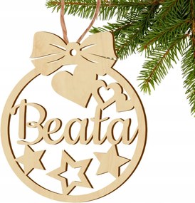 Fából Készült Névre Szóló Bomba karácsonyra Mikulás Ajándék Név gravírozás