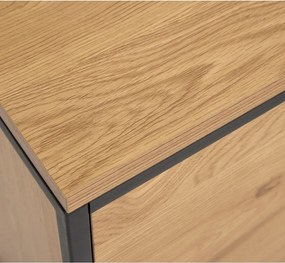 Natúr színű komód tölgyfa dekorral 104,5x80x45 cm Cesura – Unique Furniture