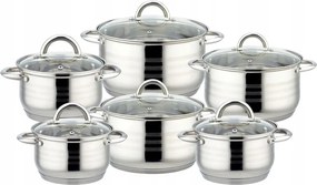 Edények Ezüst edénykészlet Rozsdamentes Acél Indukciós Gáz 12 El EdenBerg
