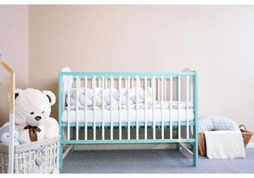 Új babaágy Elsa Zebra, fehér-menta