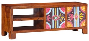 tömör akácfa többszínű TV-szekrény 110x30x40